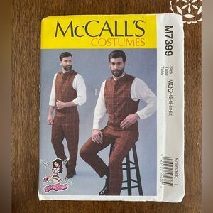 McCalls Costumes Pattern M7399 Size MQQ (46-48-50-52) for Men from Yaya Han